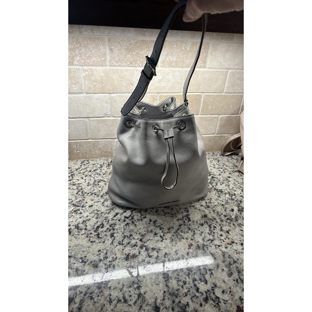 Michael‎ Kors gray Leather Shoulder Bag